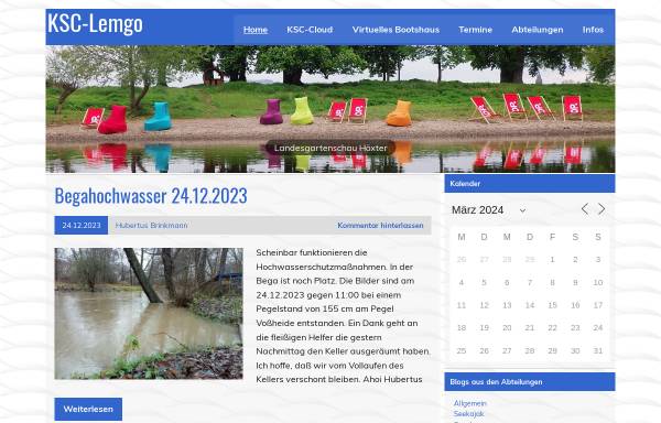 Vorschau von www.ksc-lemgo.de, Kanu- und Segel-Club Lemgo e.V.