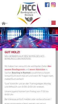 Vorschau der mobilen Webseite www.bowling-mv.de, Bowlingverband Mecklenburg-Vorpommern e. V.