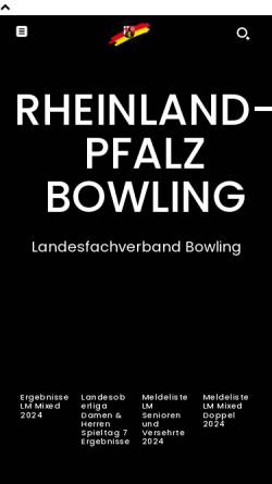 Vorschau der mobilen Webseite www.bowlingrheinlandpfalz.de, Landesfachverband Rheinland-Pfalz Kegeln e.V. Sektion Bowling