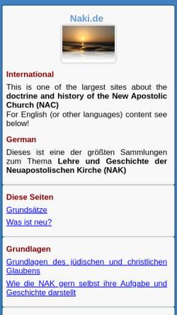 Vorschau der mobilen Webseite www.naki.de, Armin Heinrich über die NAK