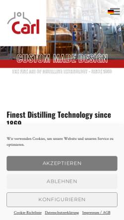 Vorschau der mobilen Webseite www.christiancarl.com, Christian Carl Ingenieur GmbH