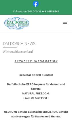 Vorschau der mobilen Webseite www.daldosch.at, Daldosch Fußzentrum