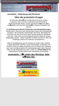 Vorschau der mobilen Webseite www.beflockung.at, promoteXx - Ihre Textildruckerei, Werner Hintsteiner