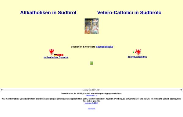 Vorschau von www.alt-katholiken.org, Altkatholiken in Südtirol