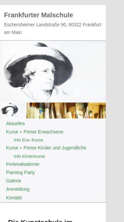 Vorschau der mobilen Webseite frankfurter-malschule.de, Frankfurter Malschule