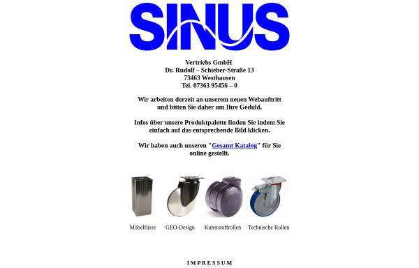 Vorschau von www.sinus-int.de, Sinus Vertriebs GmbH