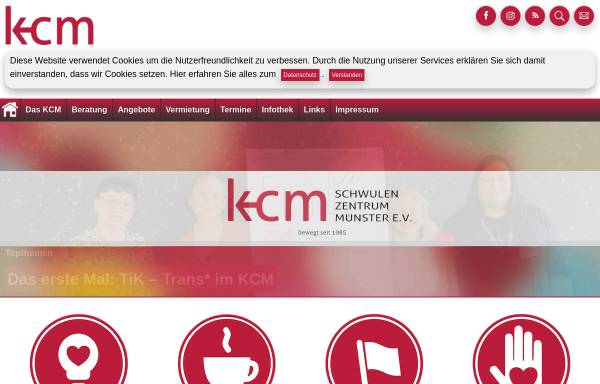 Vorschau von www.kcm-muenster.de, KCM, Schwulenzentrum Münster e.V.