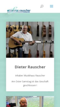 Vorschau der mobilen Webseite www.musikhaus-rauscher.de, Musikhaus Rauscher