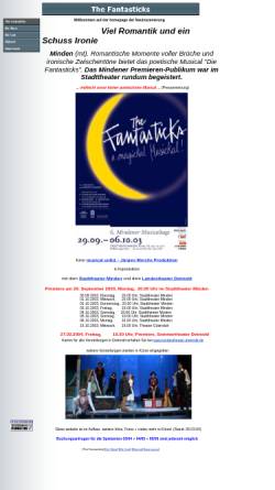Vorschau der mobilen Webseite www.thefantasticks.de, Die Fantasticks