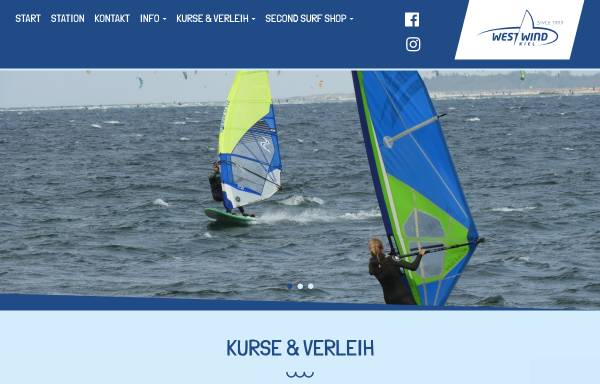 Vorschau von www.westwind-kiel.de, Westwind Cat & Surfschule Kiel