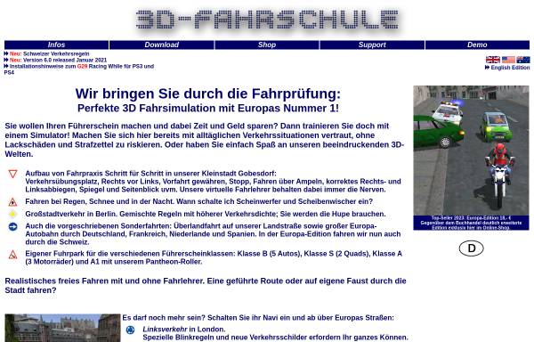 Vorschau von www.3dfahrschule.de, 3D Fahrschule