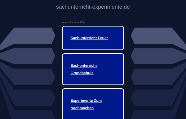 Vorschau von www.sachunterricht-experimente.de, Sachunterricht-Experimente.de