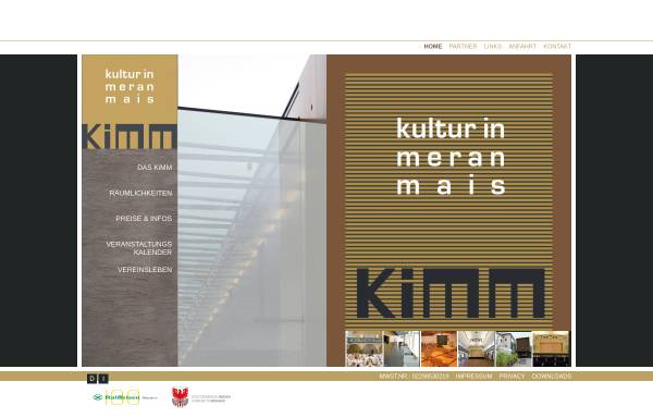 Vorschau von www.kimm-meran.it, KIMM – Kultur in Meran Mais