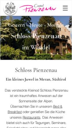 Vorschau der mobilen Webseite www.pienzenau.com, Schloss Pienzenau