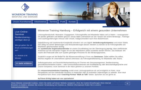 Vorschau von www.wonerow-training.de, Wonerow Training - Erfolgreich mit einem gesunden Unternehmen