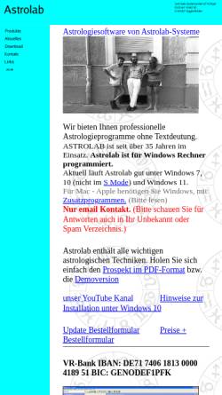 Vorschau der mobilen Webseite www.astrolab.de, Astrolab