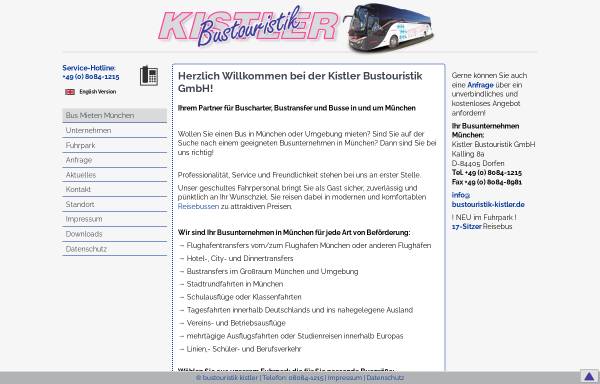 Vorschau von www.bustouristik-kistler.de, Kistler Bustouristik GmbH