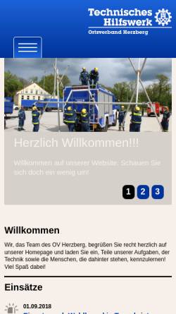 Vorschau der mobilen Webseite thw-herzberg.de, THW Ortsverband Herzberg
