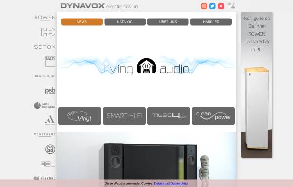 Vorschau von www.dynavox.ch, DYNAVOX electronics S.A, Generalimporteur Schweiz