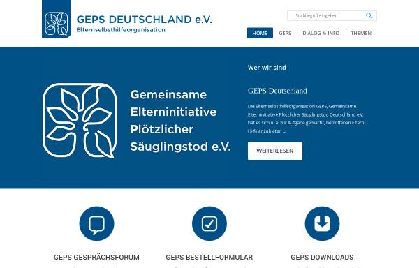 Vorschau von www.sids.de, Gemeinsame Elterninitiative Plötzlicher Säuglingstod (GEPS) Deutschland e.V.