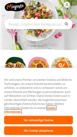 Vorschau der mobilen Webseite www.saison.ch, Saison-Küche