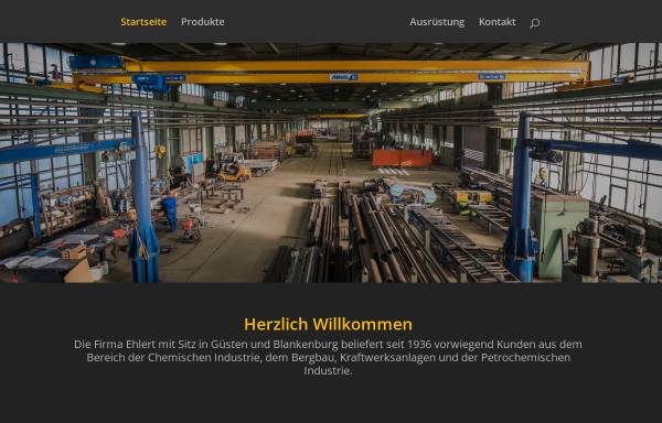 Vorschau von www.ehlert-stahlbau.de, Ehlert GmbH Stahl- und Behälterbau