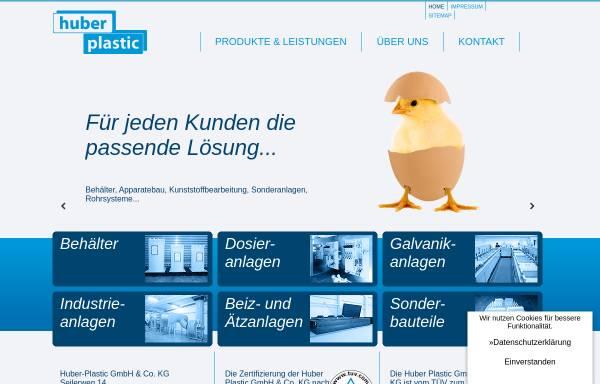 Vorschau von www.huber-plastic.de, Huber Plastic GmbH & Co KG