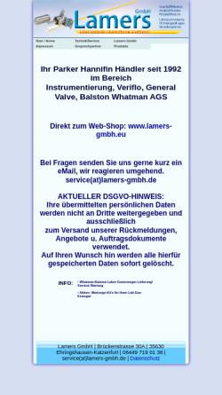 Vorschau der mobilen Webseite www.lamers-gmbh.de, Lamers GmbH