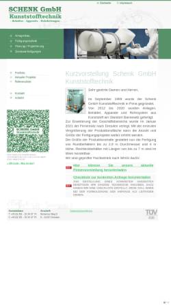 Vorschau der mobilen Webseite www.schenk-kunststofftechnik.de, Schenk GmbH Kunststofftechnik