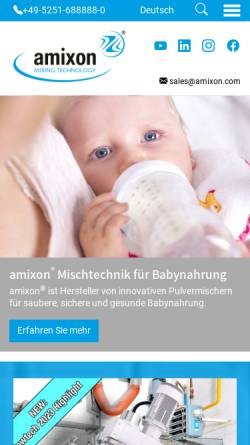 Vorschau der mobilen Webseite www.amixon.com, Amixon GmbH