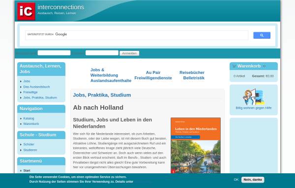 Vorschau von www.interconnections.de, Interconnections medien & reise e.K.