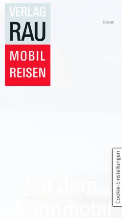 Vorschau der mobilen Webseite www.rau-verlag.de, Raus Reisebücher
