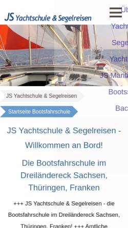Vorschau der mobilen Webseite www.jachtsportschwab.de, Jachtsport Schwab