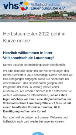 Vorschau der mobilen Webseite www.vhs-lauenburg.de, VHS-Lauenburg 