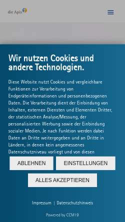Vorschau der mobilen Webseite www.die-apis.de, Altpietistischer Gemeinschaftsverband e.V.