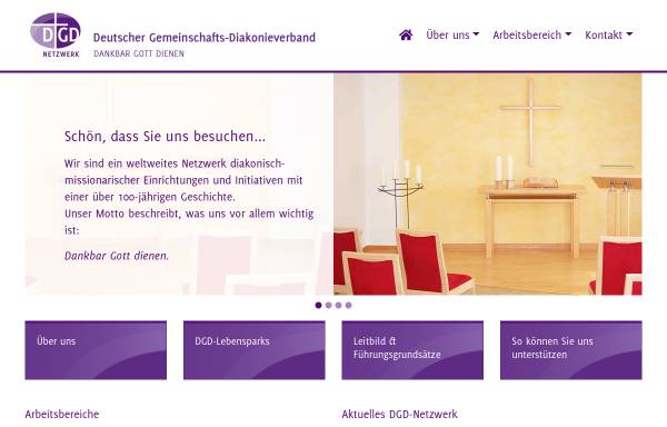 Vorschau von www.dgd.org, Deutscher Gemeinschafts-Diakonieverband