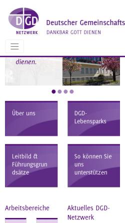 Vorschau der mobilen Webseite www.dgd.org, Deutscher Gemeinschafts-Diakonieverband