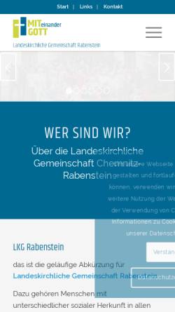 Vorschau der mobilen Webseite miteinander-mitgott.de, Landeskirchliche Gemeinschaft Chemnitz - Rabenstein