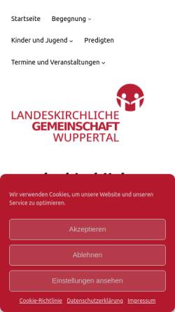 Vorschau der mobilen Webseite www.lkg-wuppertal.de, Landeskirchliche Gemeinschaft Wuppertal-Elberfeld e.V.