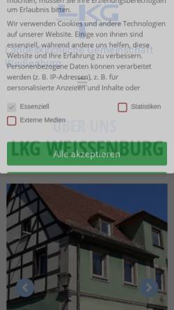 Vorschau der mobilen Webseite www.lkg-weissenburg.de, Landeskirchliche Gemeinschaft Weißenburg