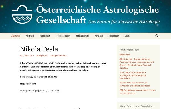 Vorschau von www.oeag-astrologie.at, ÖAG