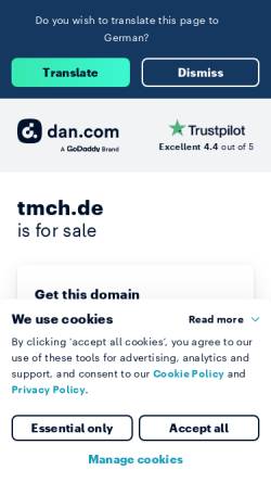 Vorschau der mobilen Webseite www.tmch.de, Texasmike & Crying Horses