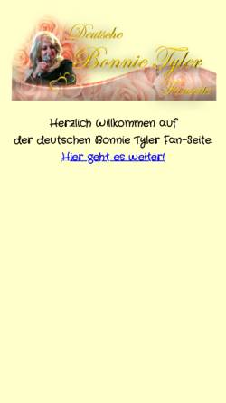 Vorschau der mobilen Webseite www.bonnietyler.de, Tyler, Bonnie