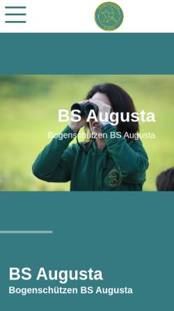 Vorschau der mobilen Webseite www.bs-augusta.ch, Bogenschützen Augusta