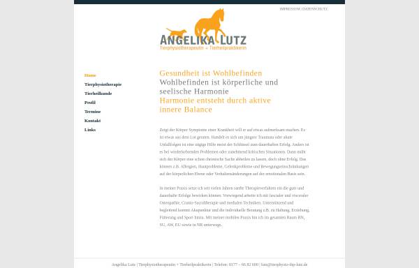 Vorschau von www.tierphysio-thp-lutz.de, Angelika Lutz, Tierphysiotherapeutin und Tierheilpraktikerin