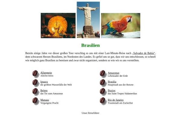 Vorschau von www.vivien-und-erhard.de, Reiseerinnerungen Brasilien [Vivien & Erhard]