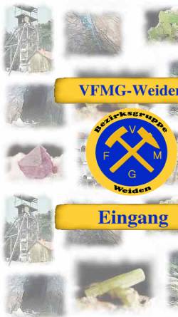 Vorschau der mobilen Webseite www.vfmg-weiden.de, Vereinigung der Freunde der Mineralogie und Geologie (VFMG) - Bezirksgruppe Weiden/Oberpfalz
