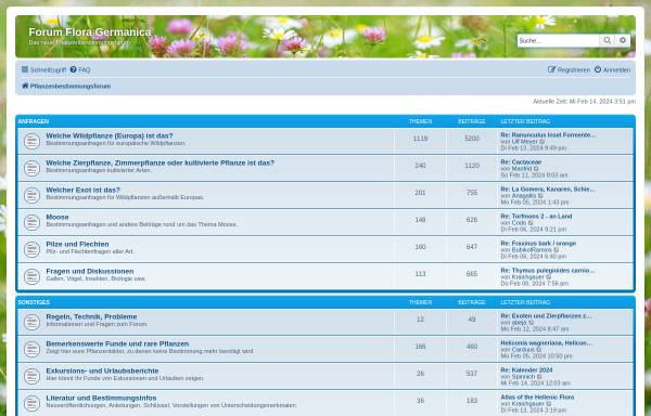 Vorschau von www.pflanzenbestimmung.de, Pflanzenbestimmung Online