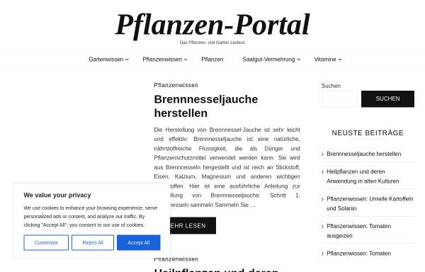 Vorschau von www.pflanzen-portal.com, Pflanzen-Portal.com