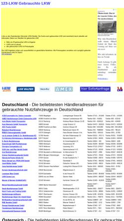 Vorschau der mobilen Webseite www.123-nutzfahrzeuge.de, 123-Nutzfahrzeuge